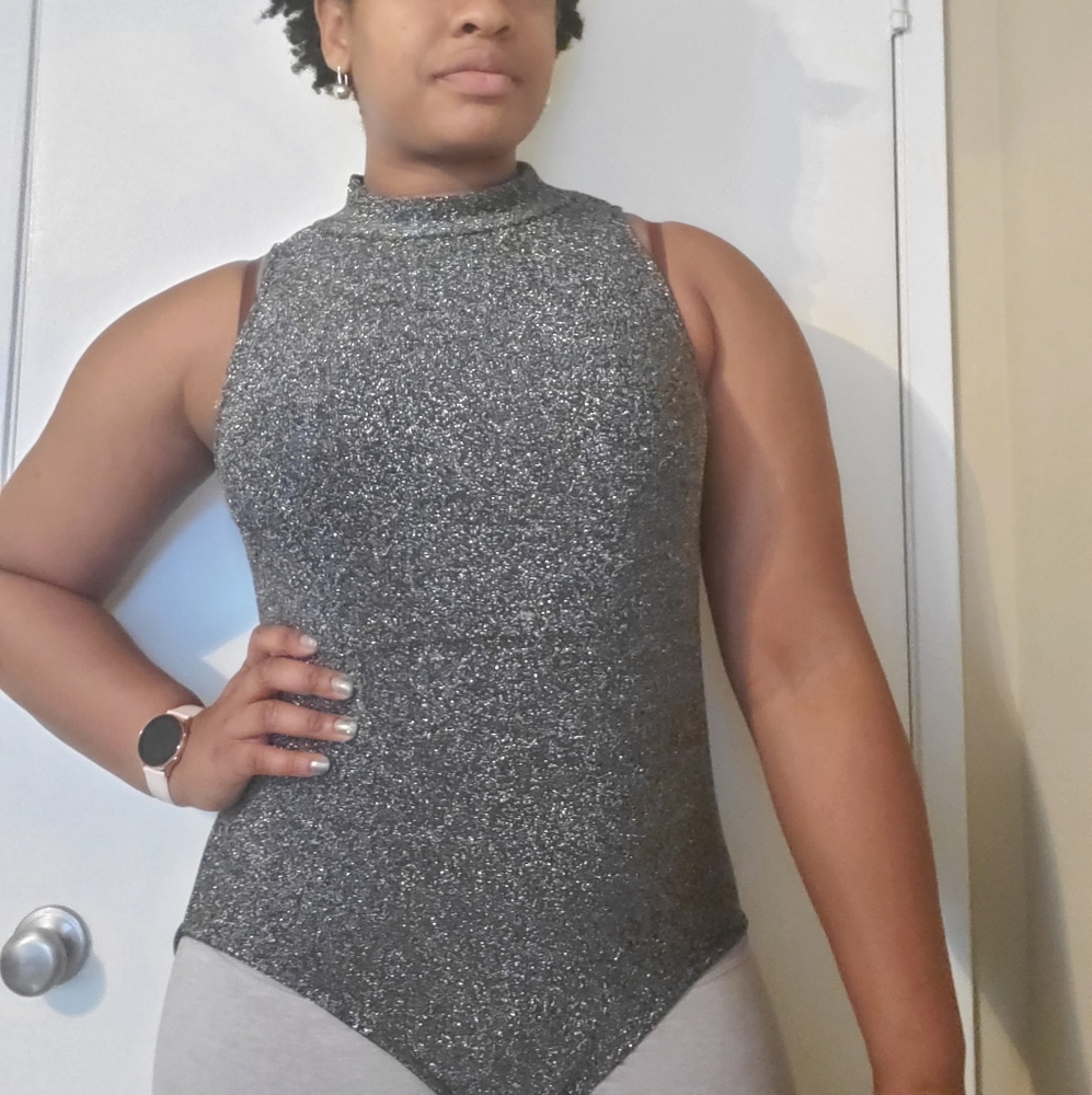 Bodysuit with high neckline